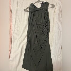 brand new olive green mid length zara dress